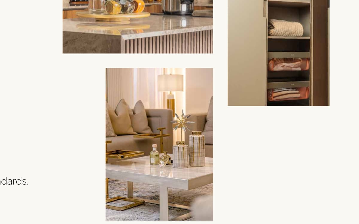 Kitchen with marble countertop